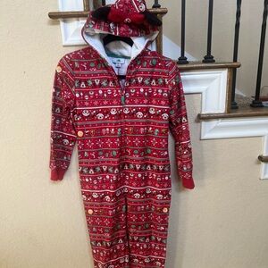 Disney Red and Green Festive PJ Onesie